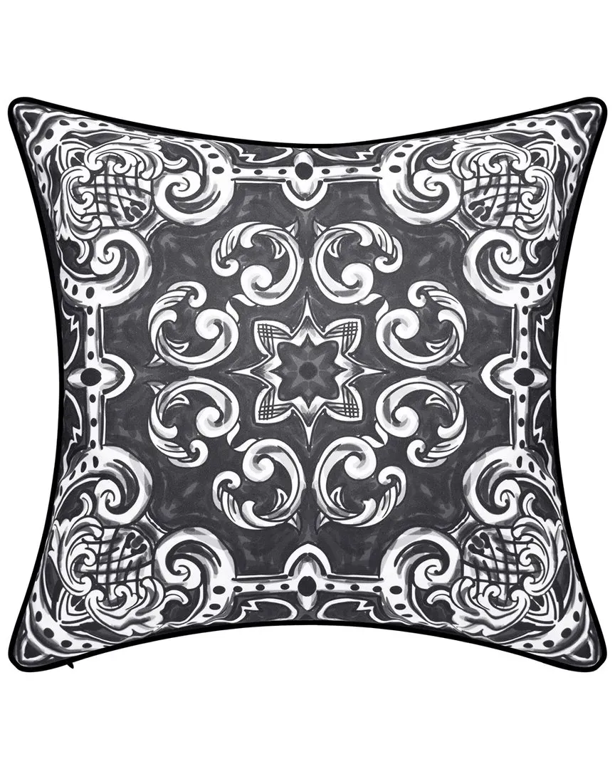 Alhambra Indoor/Outdoor Decorative Pillow - Black, Polyester image