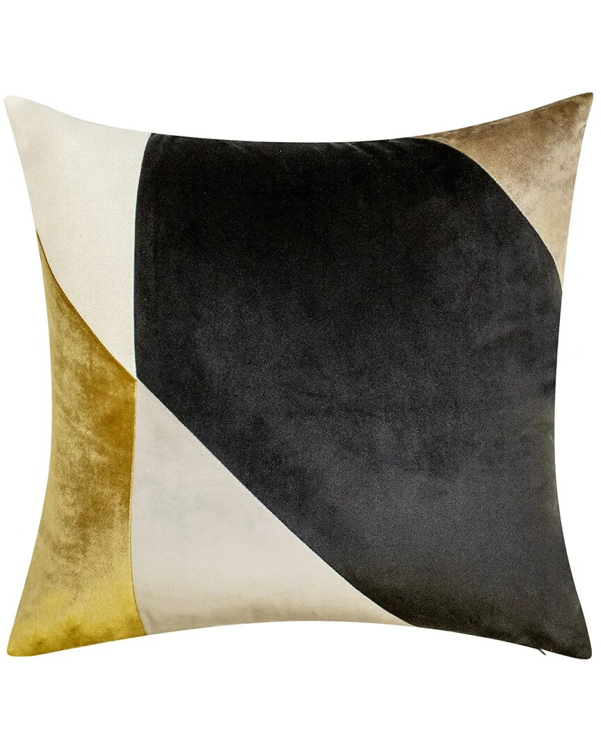 Angular Colorblock Square Decorative Pillow - Brown