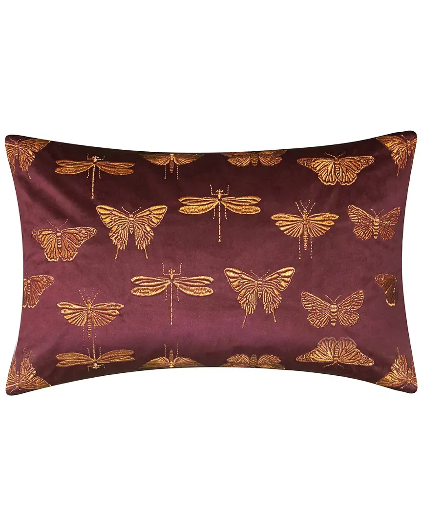 Butterfly Lumbar Throw Pillow - Aubergine, Polyester image