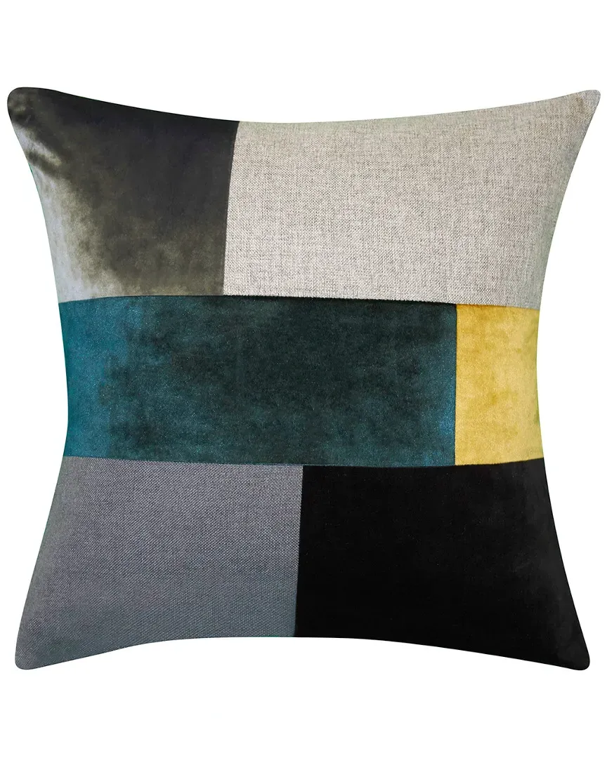 Canaby Color Block Decorative Pillow - Teal image