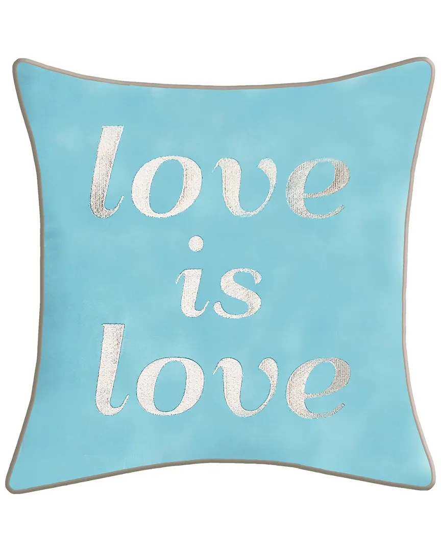 Celebrations Love Is Love Embroidered Decorative Pillow - Cream