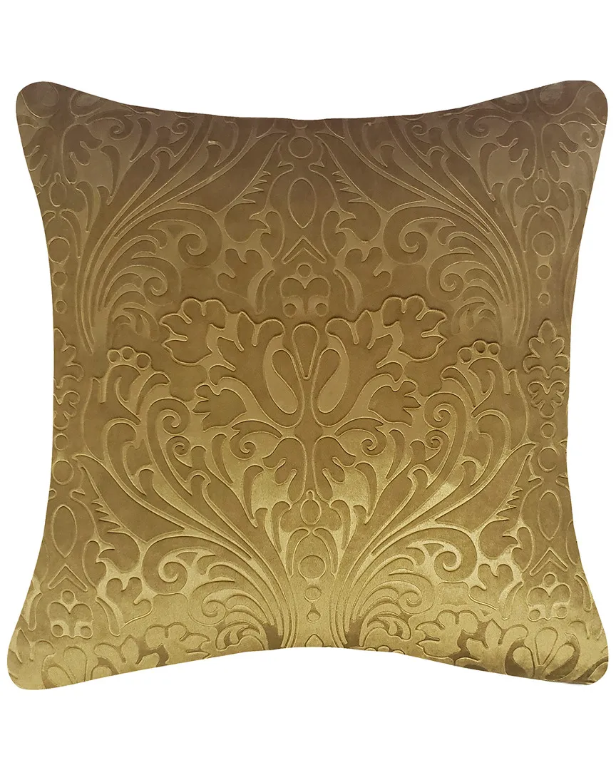 Embossed Panne Velvet Decorative Pillow - Gold