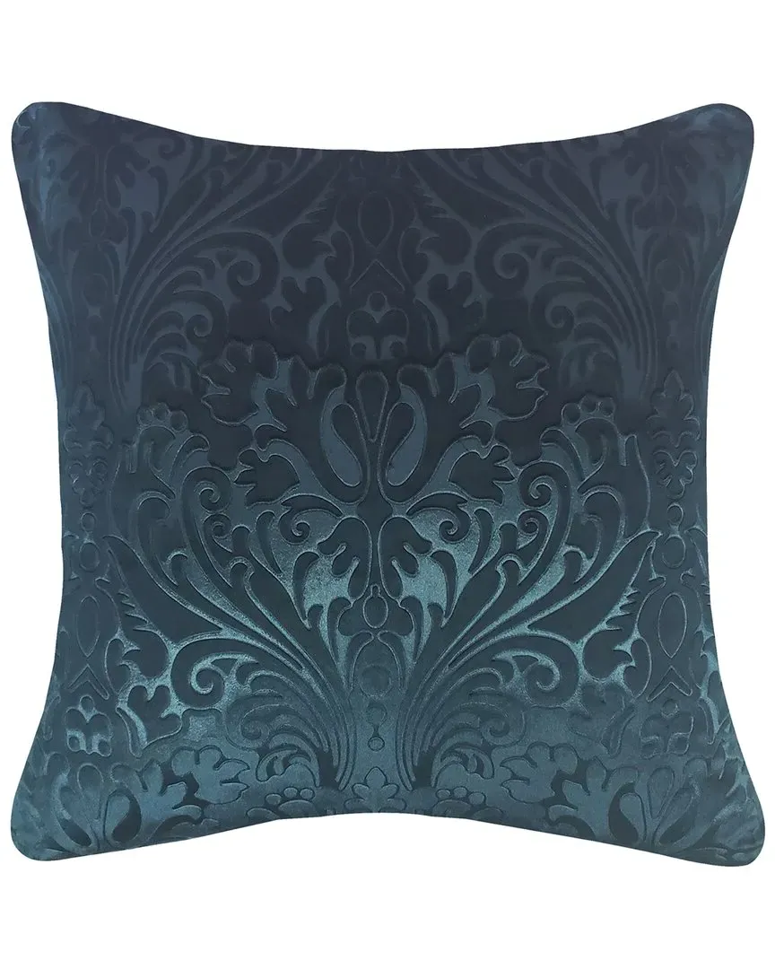 Embossed Panne Velvet Decorative Pillow - Teal image