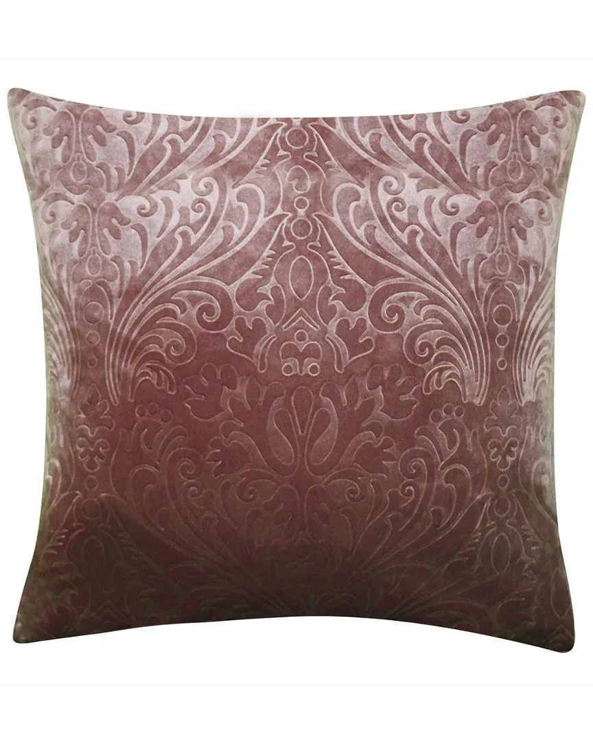 Embossed Panne Velvet Decorative Pillow - Thistle