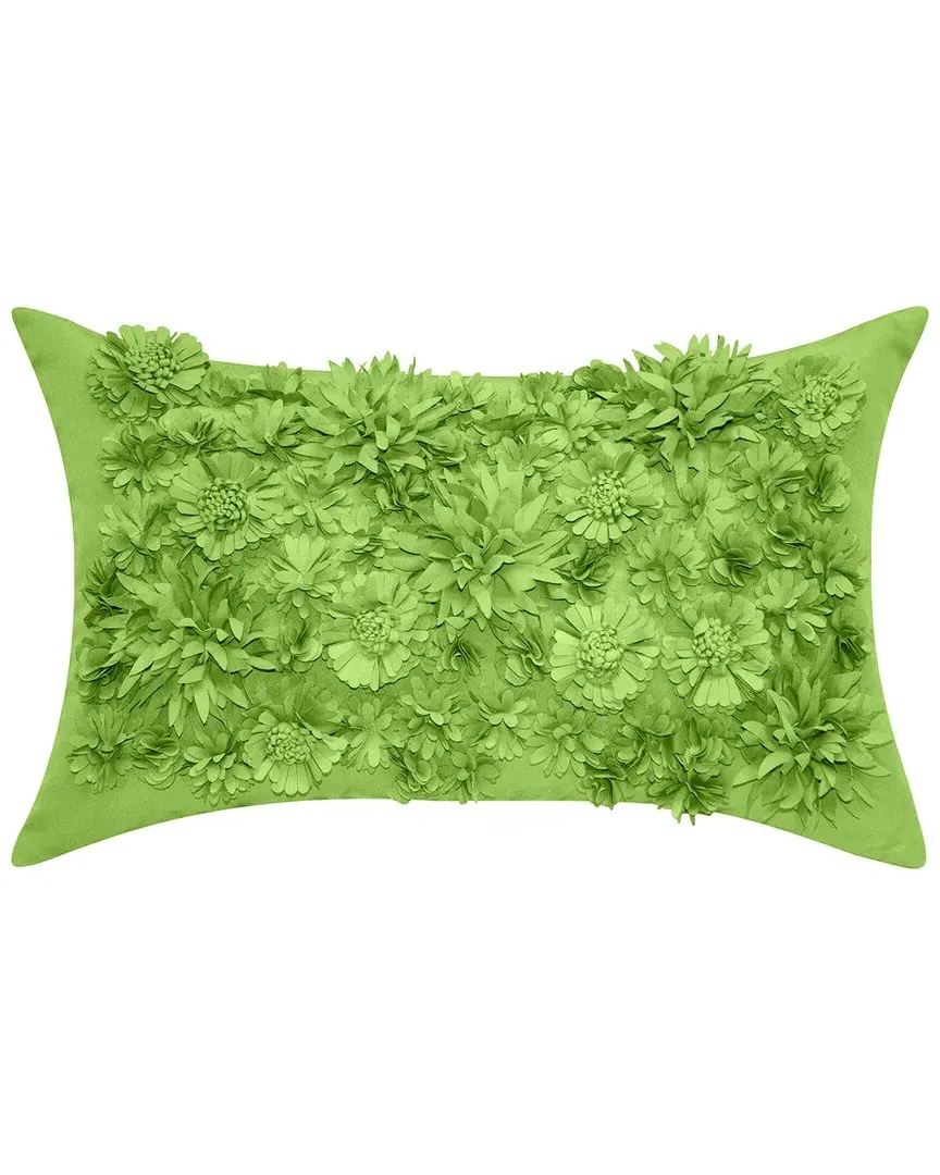 Floral Bouquet Dimensional Lumbar Decorative Pillow - Leaf image