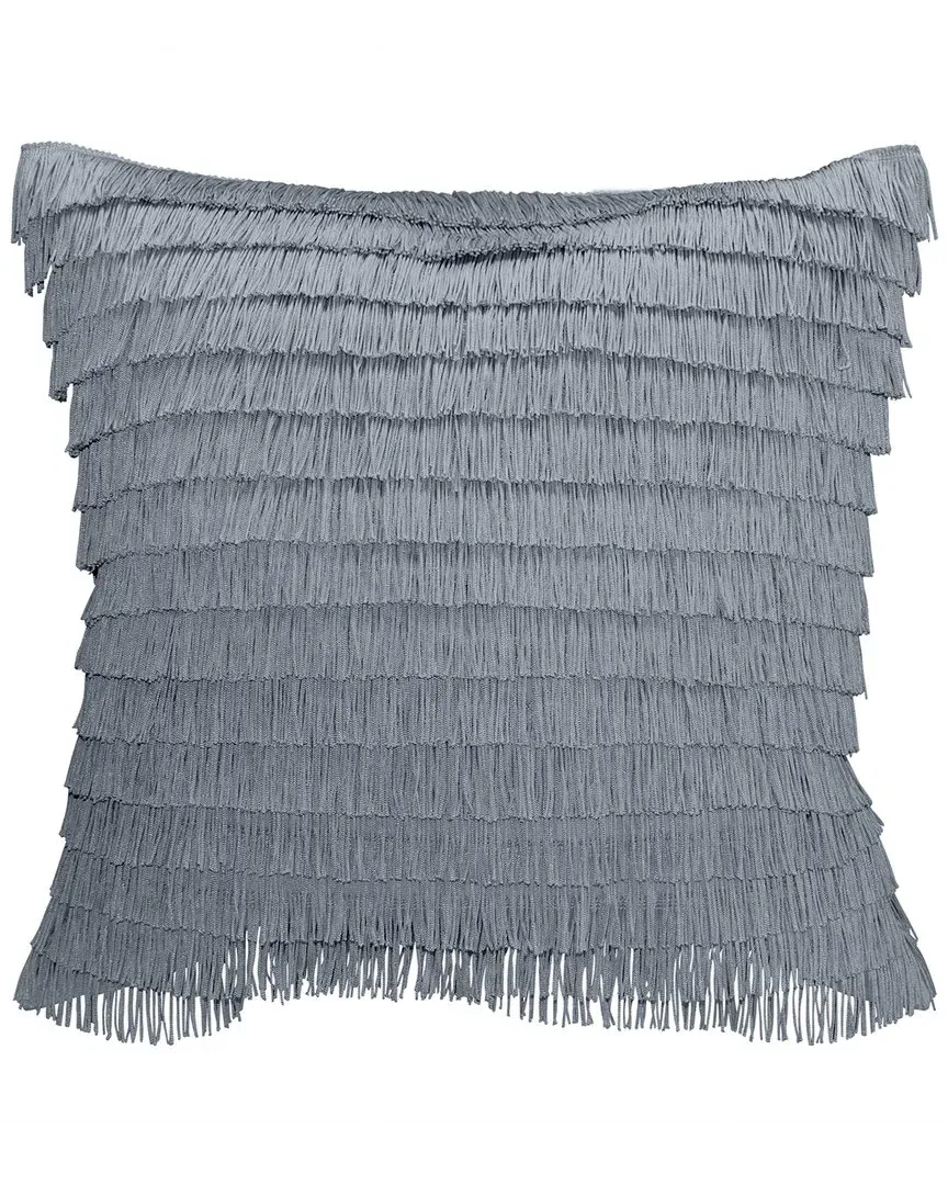 Gatsby Fringe Decorative Pillow - Grey, Polyester