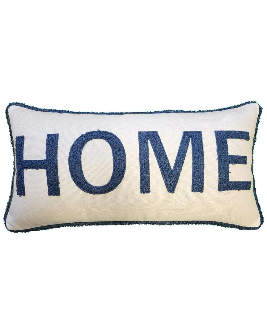 Home Plush Laser Cut Reversible Lumbar Pillow - Blue