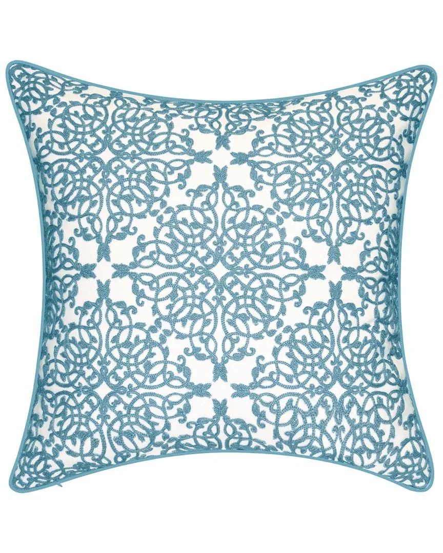 Indoor Outdoor Embroidered Lace Decorative Pillow - Capri image
