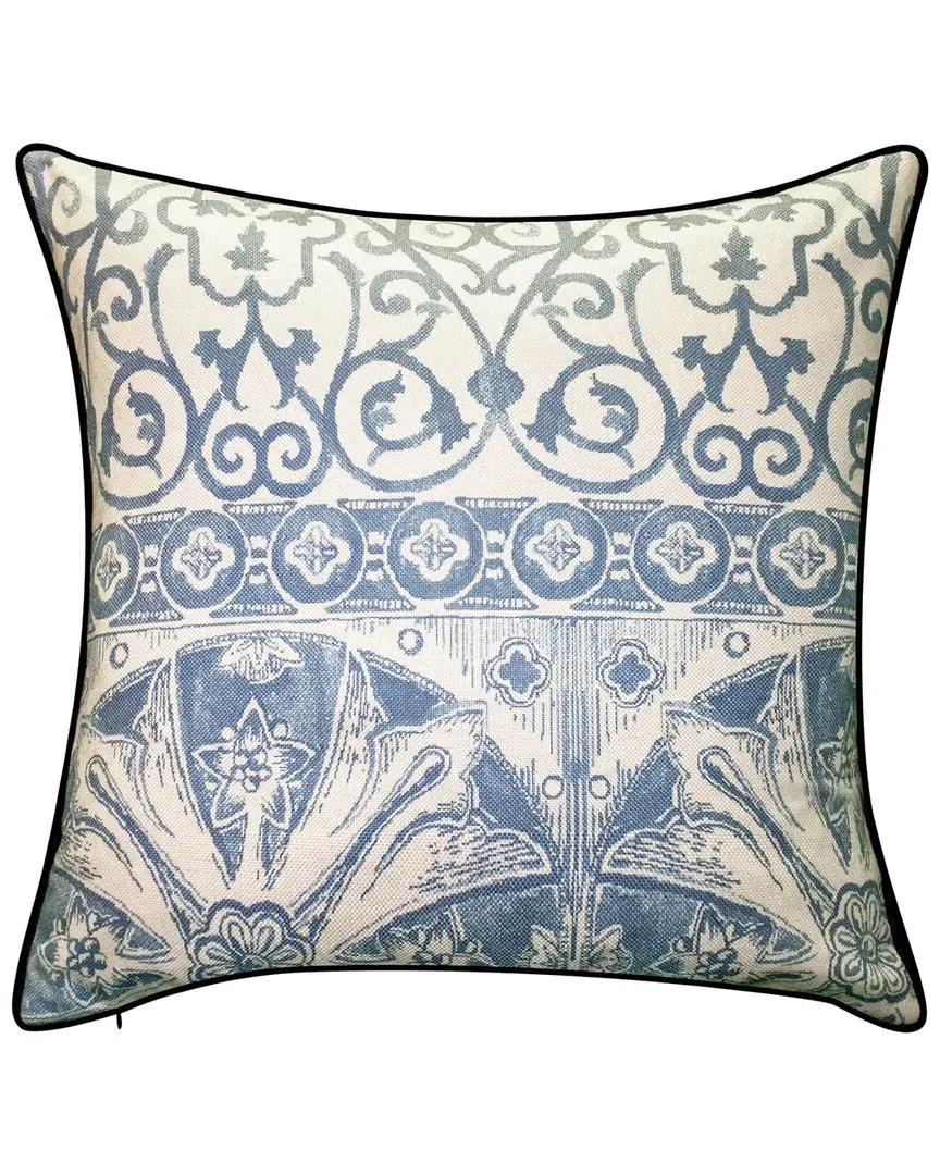 New York Botanical Garden Menorca Pillow - Blue