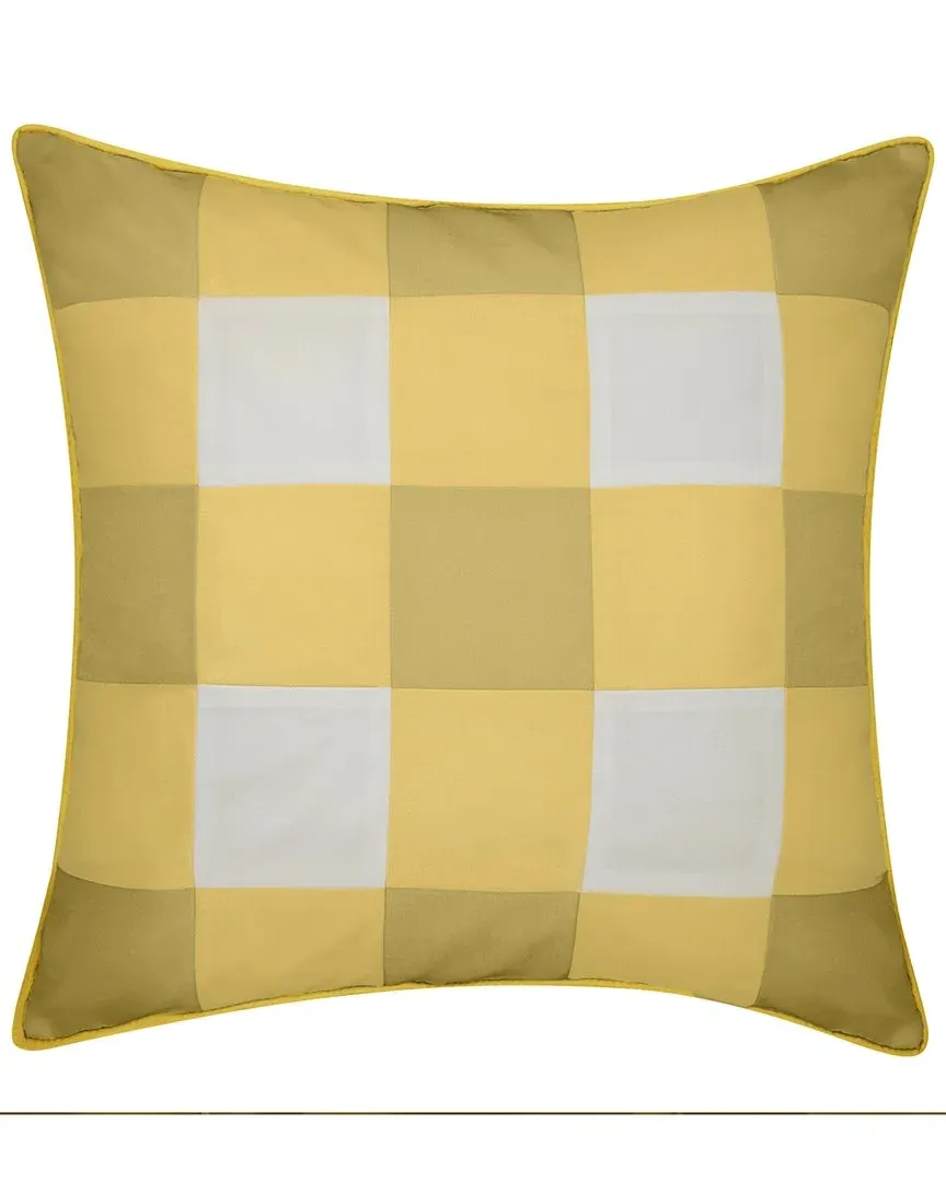 Outdoor Gingham Decorative Pillow - Citron, Polyester image