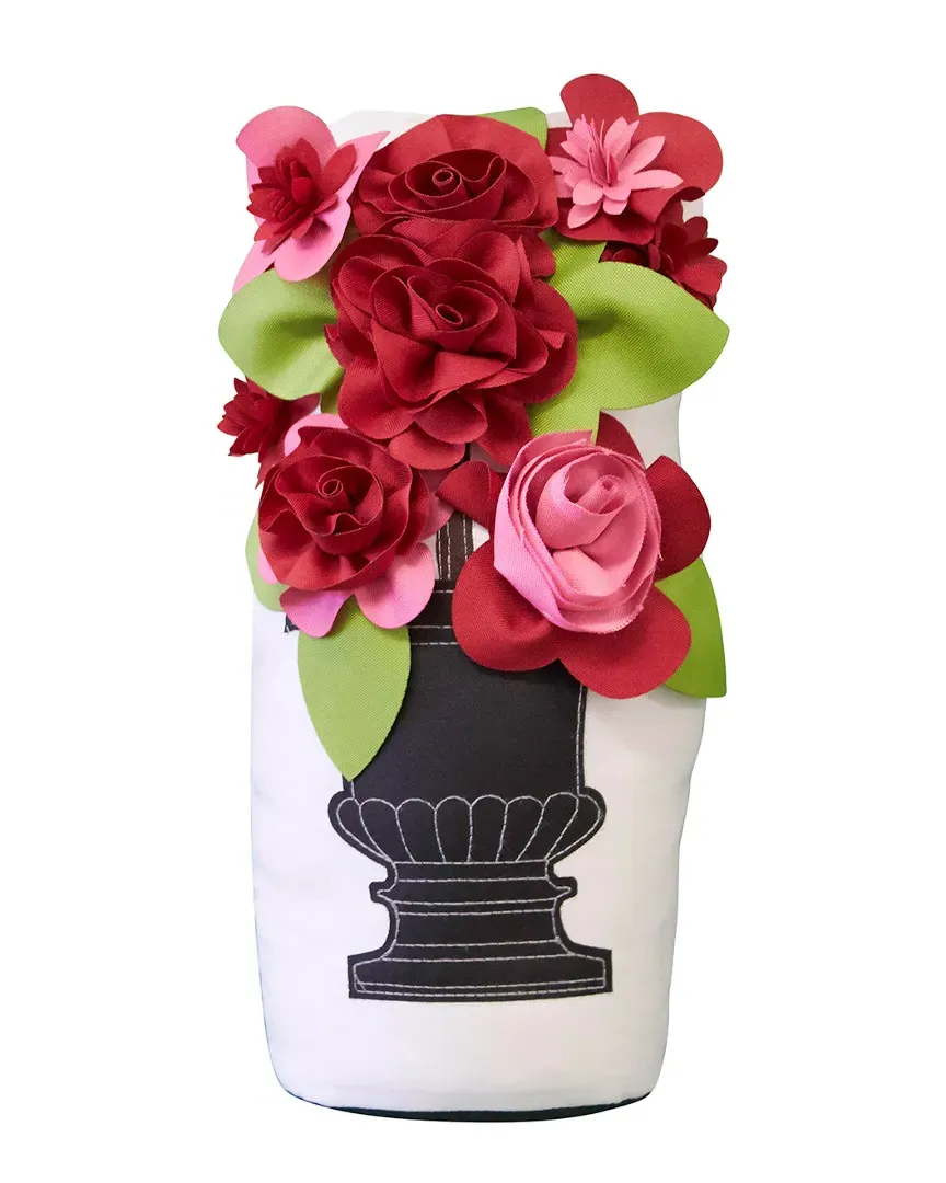 Outdoor Potted Topiary Door Stopper - Lobster Red, Polyester