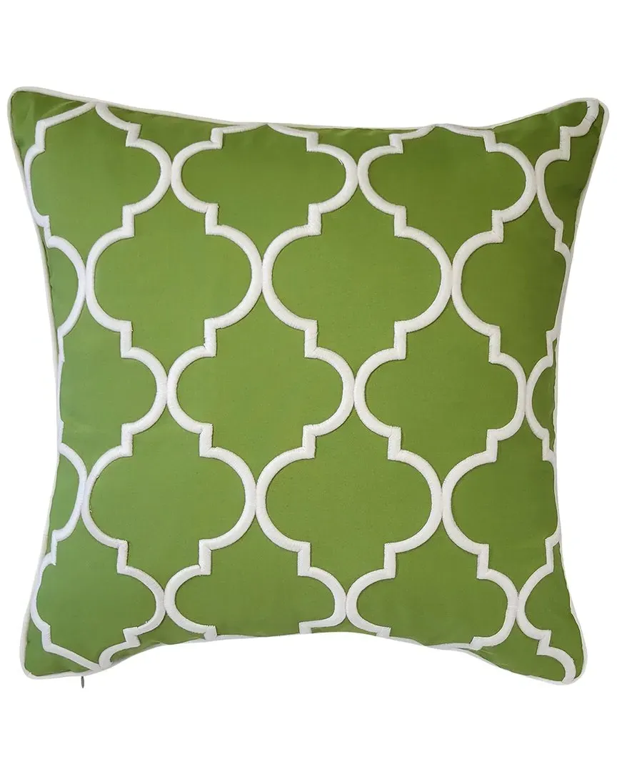 Oversized Embroidered Decorative Pillow - Green image