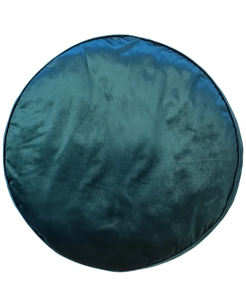 Panne Velvet Round Floor Pillow with Handle - Teal
