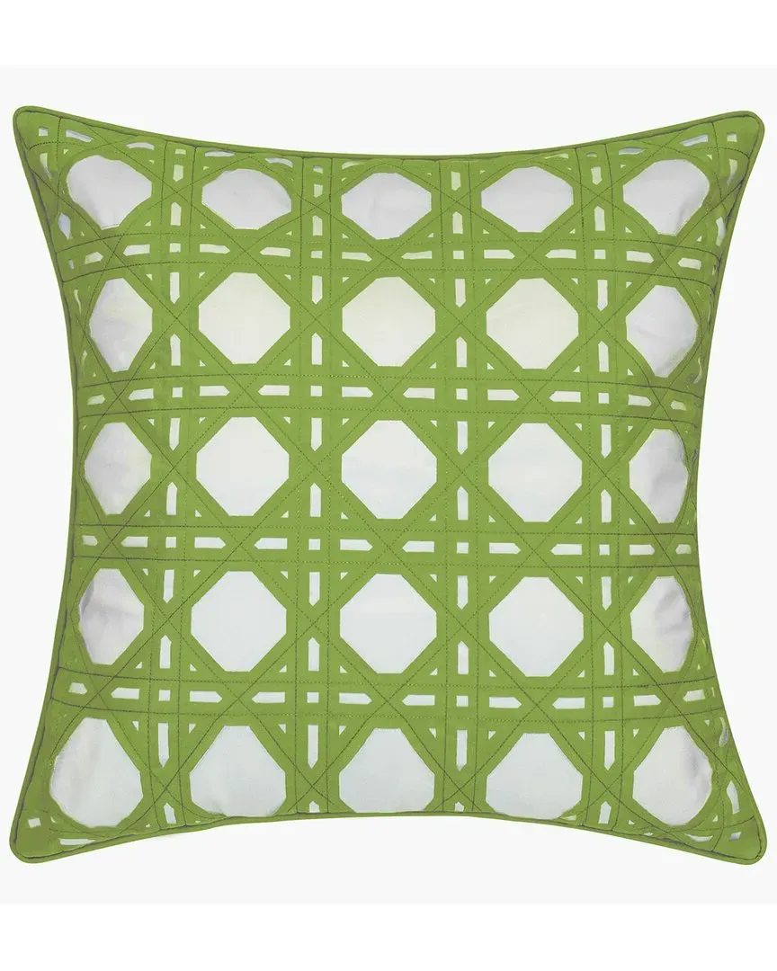 Rattan Decorative Pillow - Leaf Green image