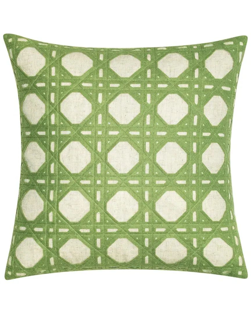 Rattan Decorative Pillow - Olive, Polyester