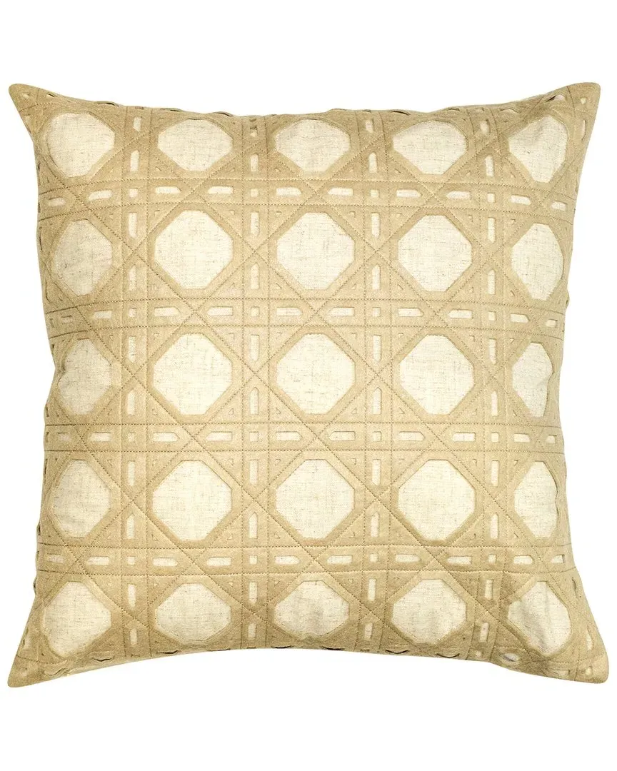 Rattan Decorative Pillow - Taupe image