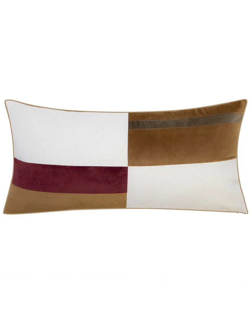 Split Stripe Colorblock Lumbar Pillow - Multi