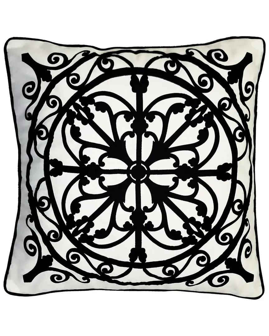 Square Arabesque Tile Decorative Pillow - Polyester