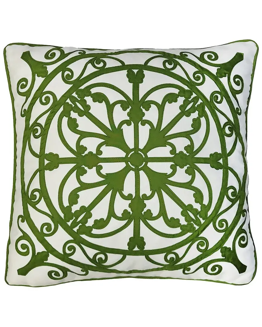 Square Arabesque Tile Decorative Pillow - Polyester