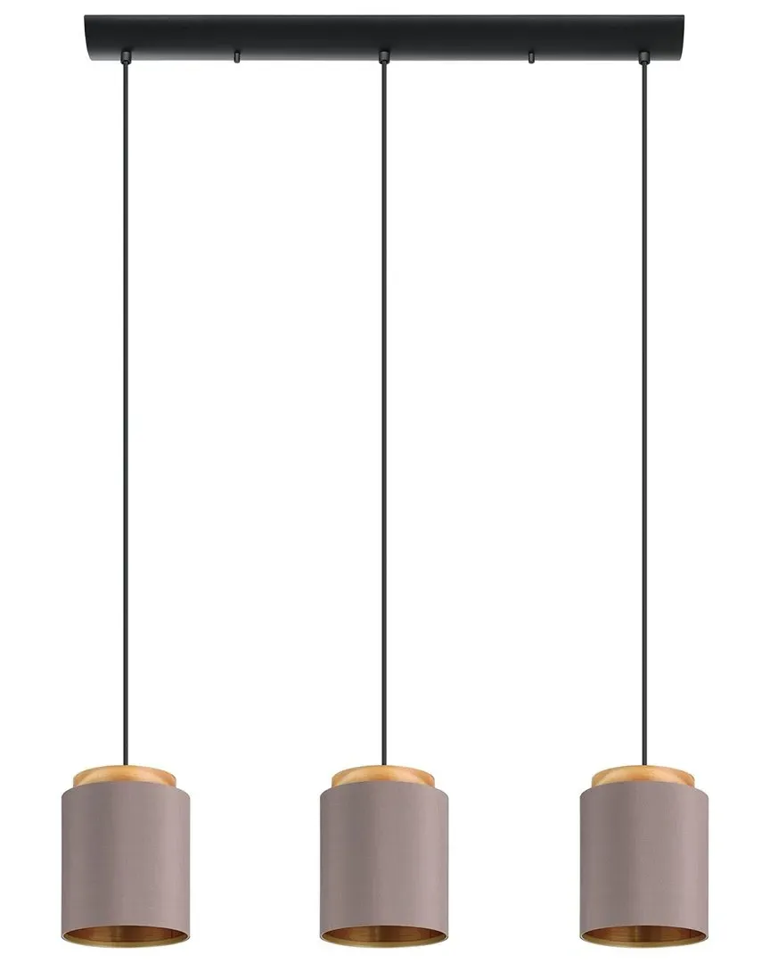 Albariza 3 Light Linear Pendant - Black, Cappuccino Gold