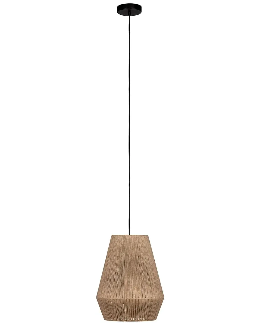 Alderney 1 Light Pendant - Black, Textile Thread image