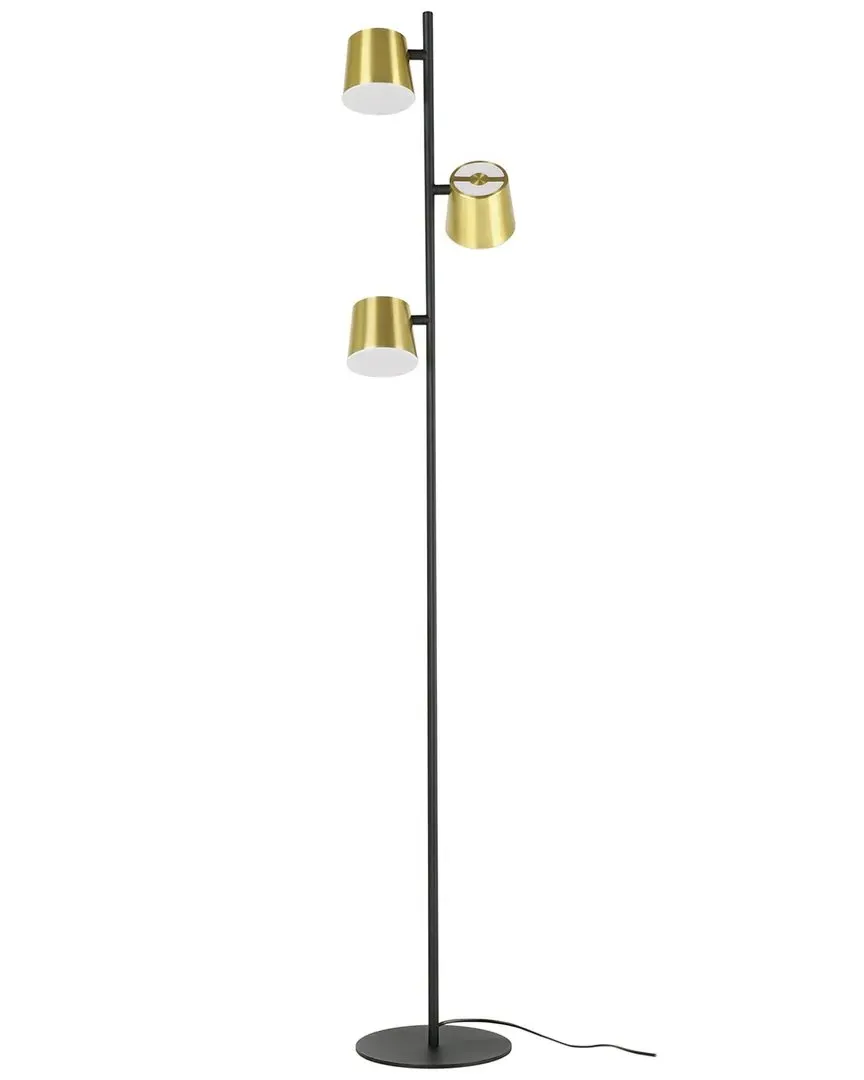 Altamira 3 Light Floor Lamp - Black, Brass