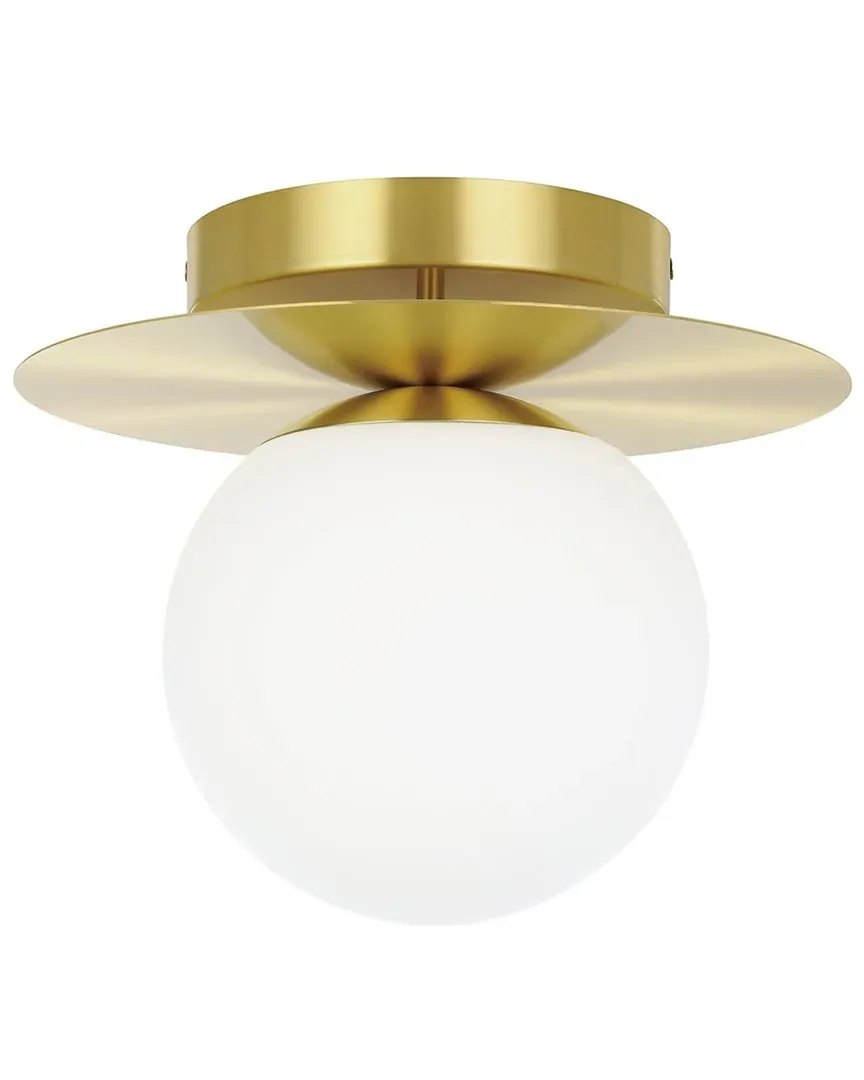 Arenales Ceiling Light - Brushed Brass, White Opal Glass