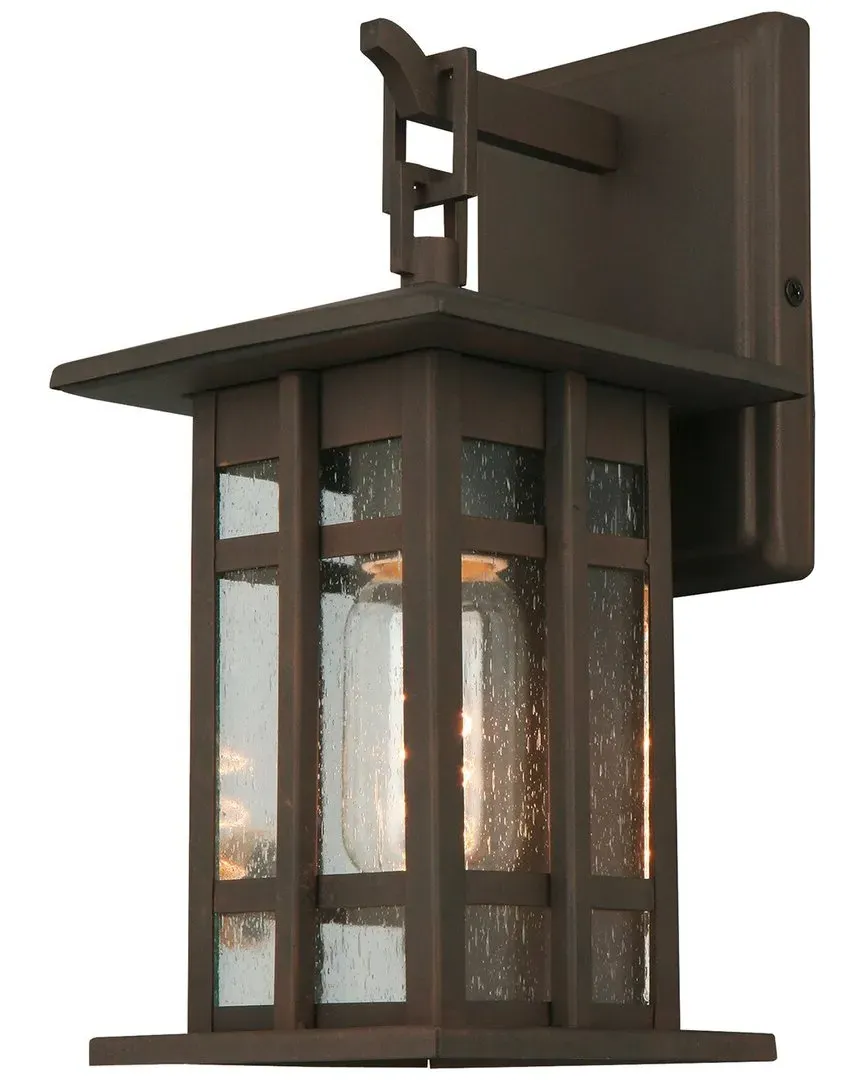 Arlington Creek 1 Light Outdoor Wall Light - Bronze, Glass image