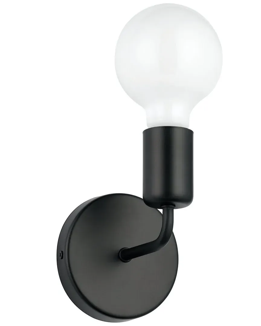 Avondale 1 Light Open Bulb Wall Light - Matte Black image