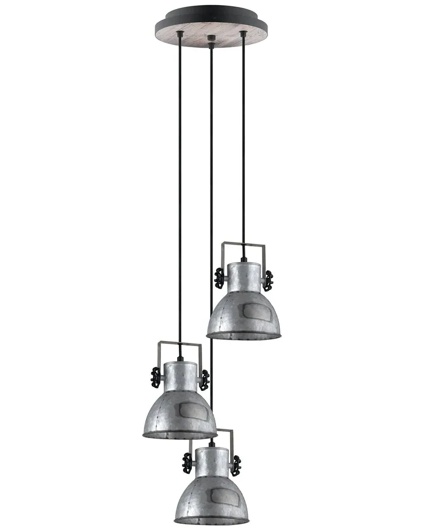 Barnstaple 3 Light Cascade Pendant - Black, Wood image