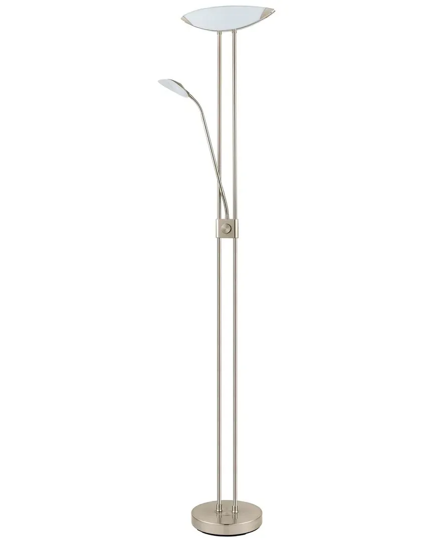 Baya 1 2 Light Floor Lamp with Reading Lamp - Matte Nickel image