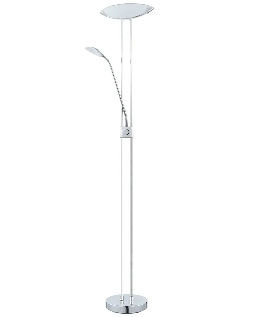 Baya LED 2 Light Floor Lamp with Reading Lamp - Chrome