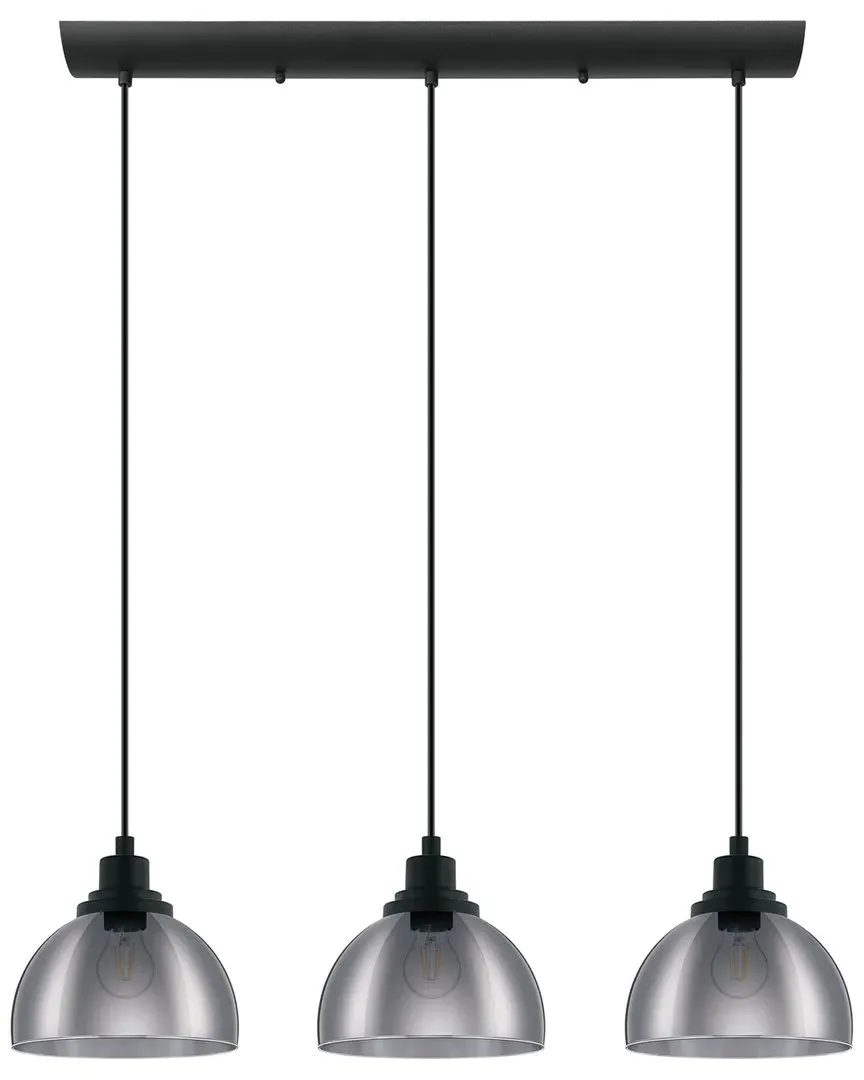 Beleser 3 Light Linear Pendant - Black, Steel
