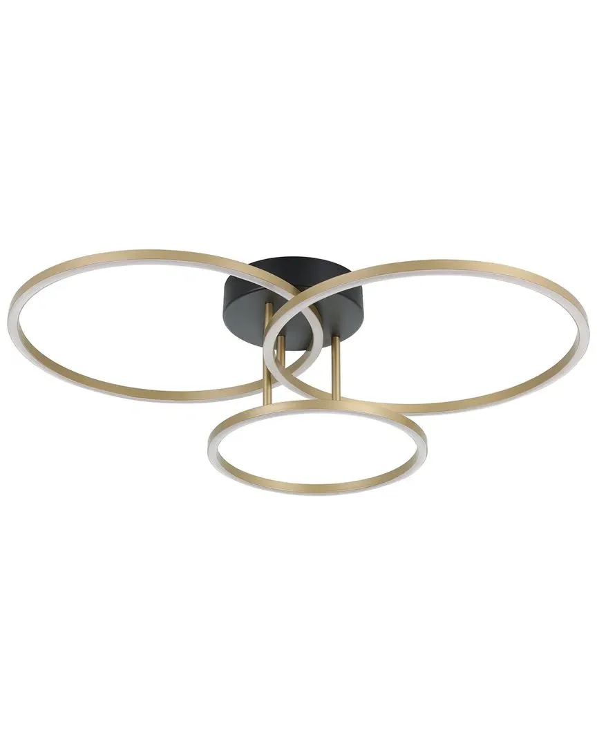 Boyal 3 Light LED Ceiling Light with 3 Circular Rings - Black image
