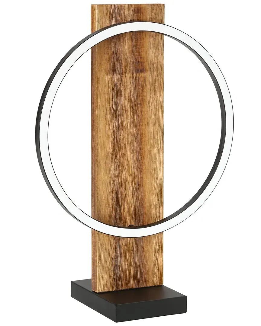 Boyal LED Table Lamp - Black, Brushed Pine Wood image