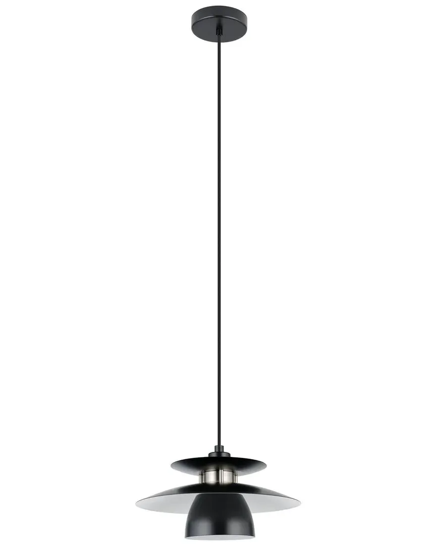 Brenda 1 Light Pendant - Black, Steel