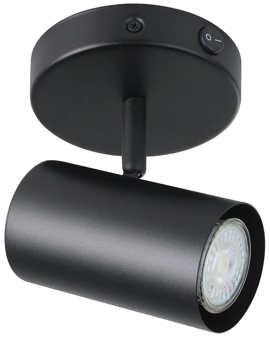 Calloway 1 Light Fixed Track Light - Black, Metal image