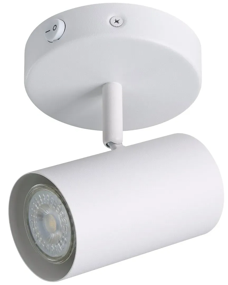 Calloway 1 Light Fixed Track Light - White, Metal