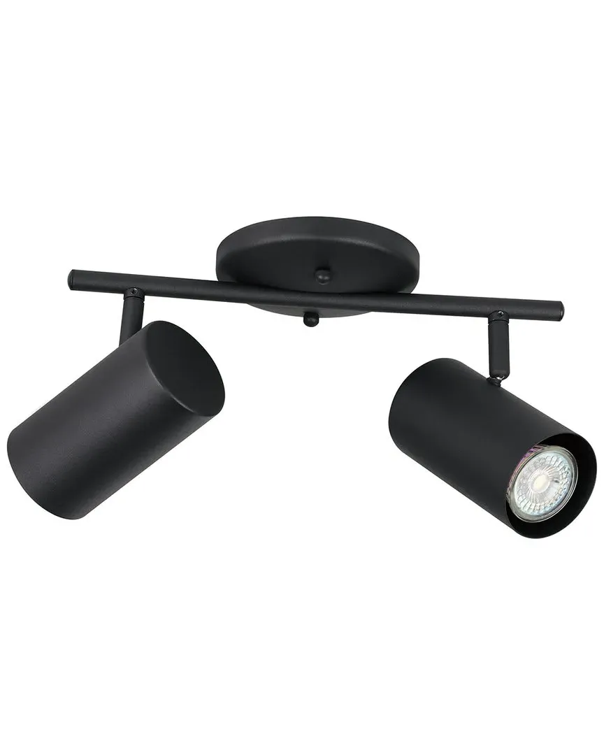 Calloway 2 Light Fixed Track Light - Black, Steel image