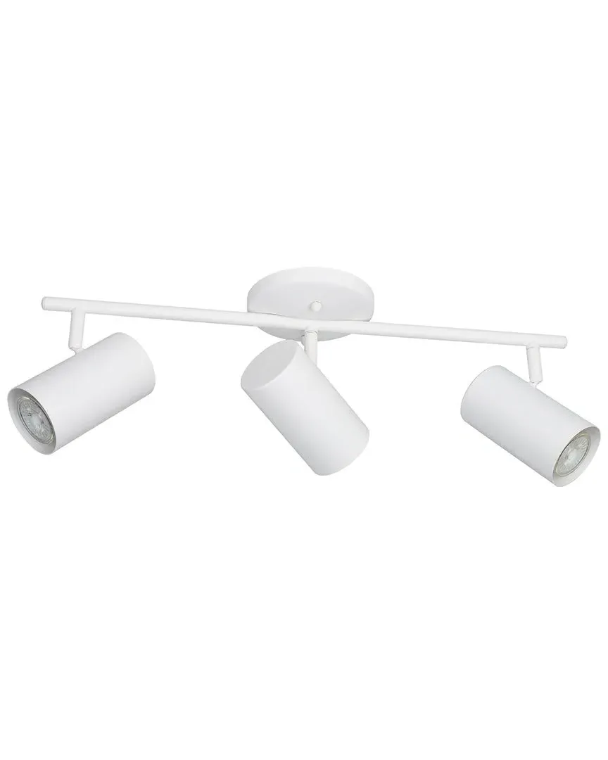 Calloway 3 Light Fixed Track Light - White, Metal