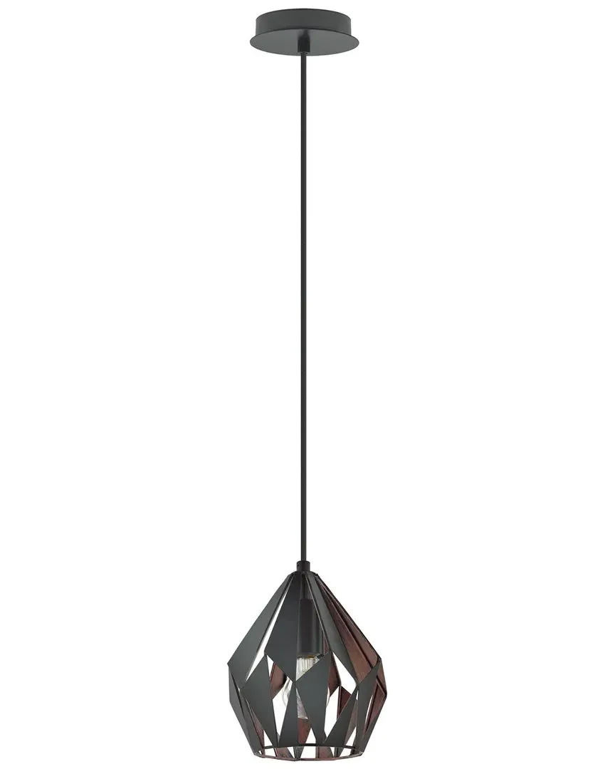 Carlton 1 Light Pendant - Black, Metal image
