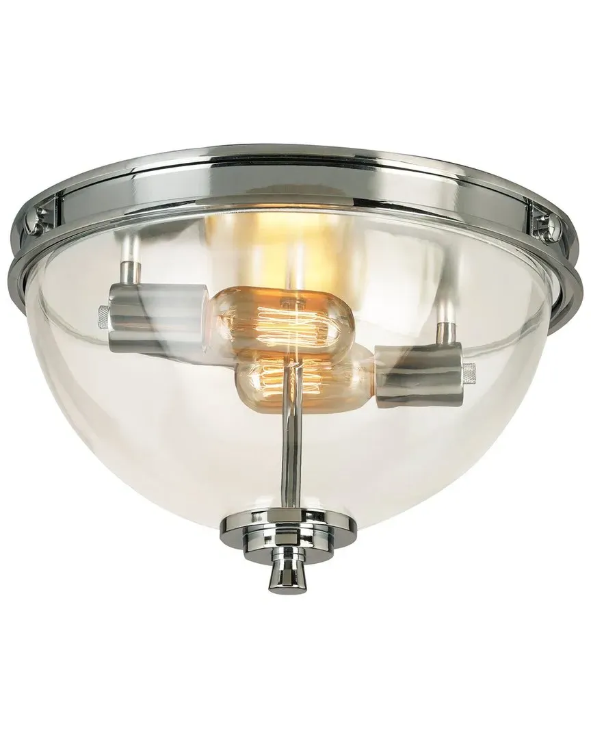 Cecilia 3 Light Ceiling Light - Chrome, Clear Glass image