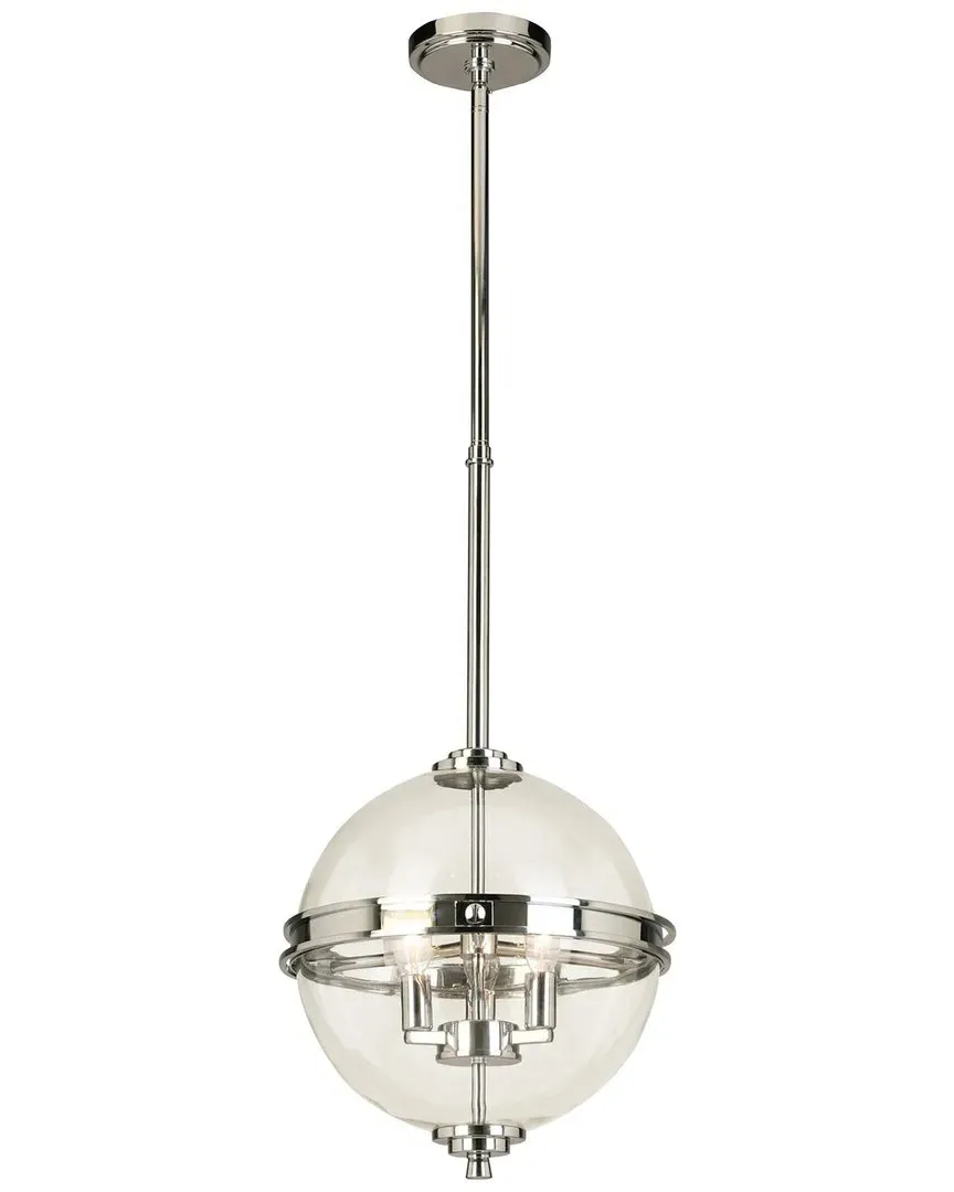 Cecilia 3 Light Pendant - Chrome, Clear Glass