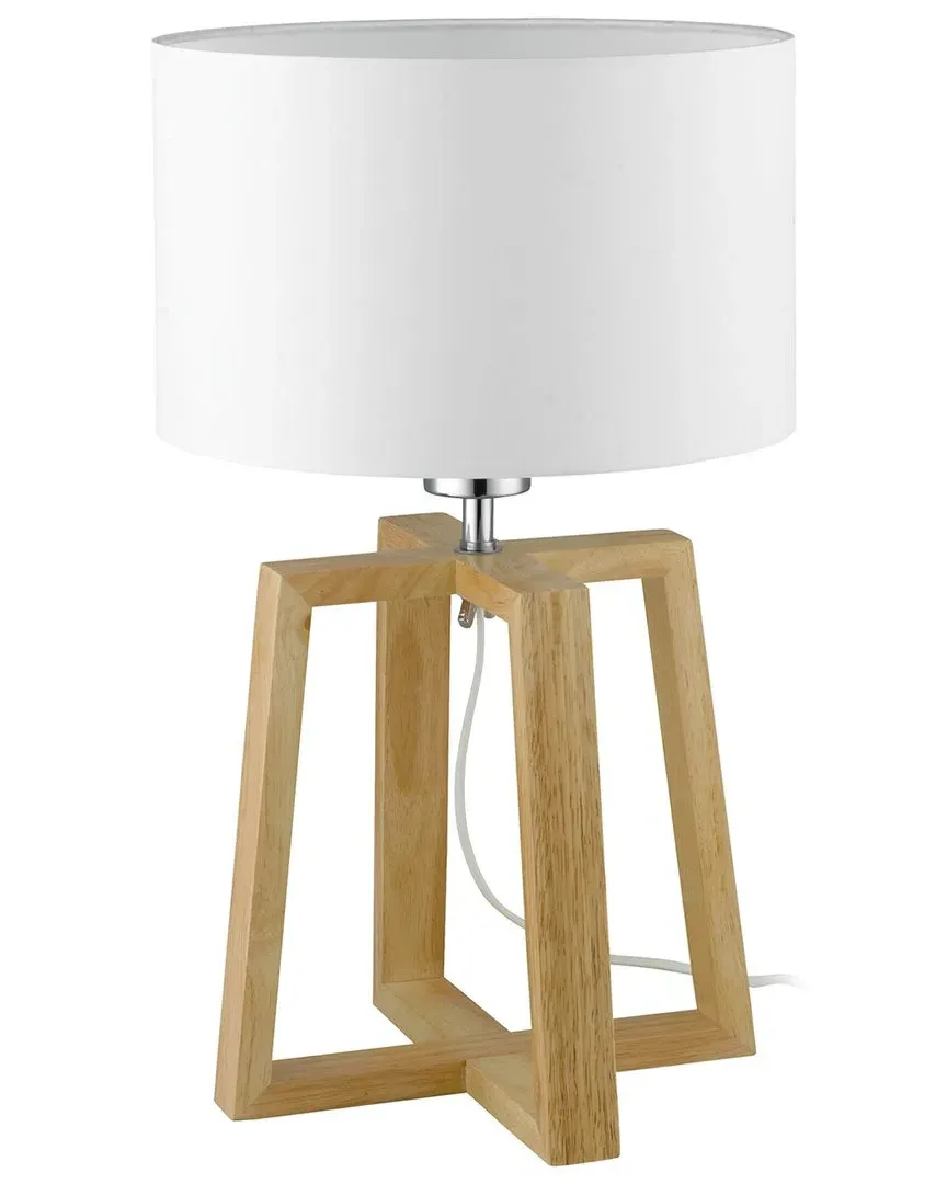 Chietino Table Lamp - Wood, White Fabric image