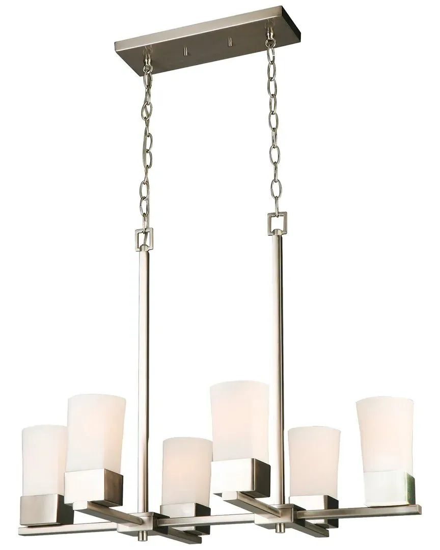 Ciara Springs 6 Light Multi Pendant - Brushed Nickel, Steel