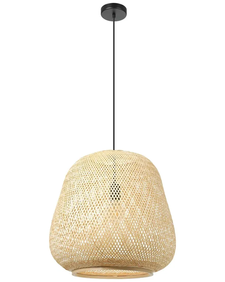 Dembleby 1 Light Pendant - Black, Bamboo image