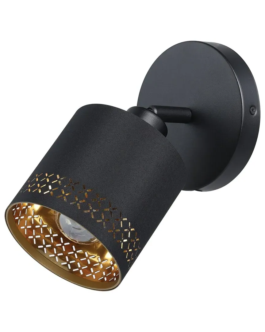 Esteperra 1 Light Spot Wall Light - Black, Fabric