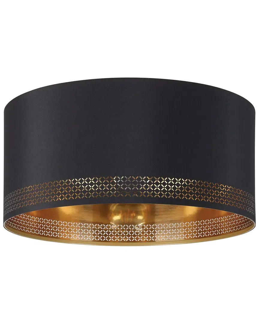 Esteperra Drum Ceiling Light - Black, Fabric image