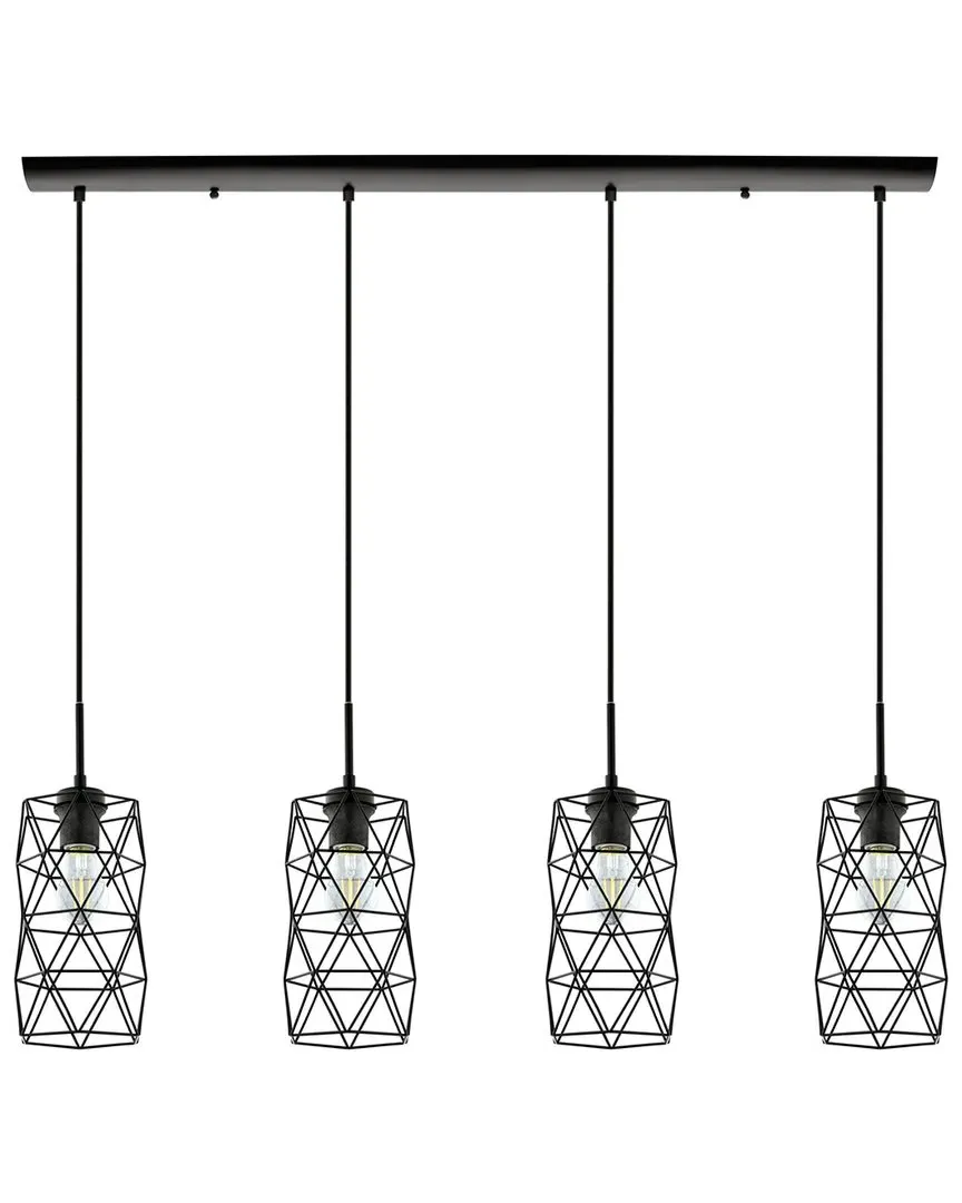Estevau 4 Light Linear Pendant - Matte Black, Metal image