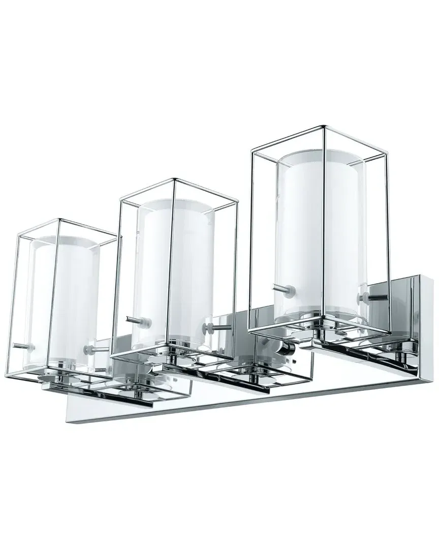 Iride 3 Light Bath Vanity Light - Chrome, Glass image